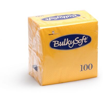 BulkySoft® napkins rainbow 3 ply 40x40 yellow